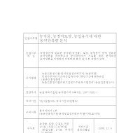 농작물, 농경지토양, 농업용수에 대한 농약잔류성분석(시험, 검정) 의뢰서 및 결과통지서